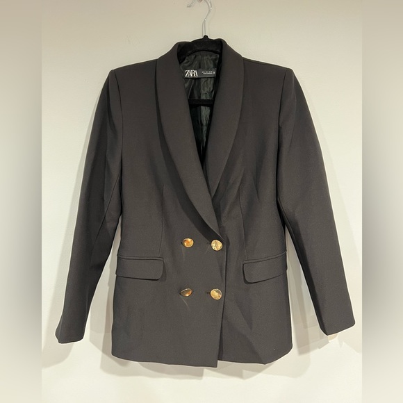 Zara double  breasted blazer with gold button - Picture 11 of 12